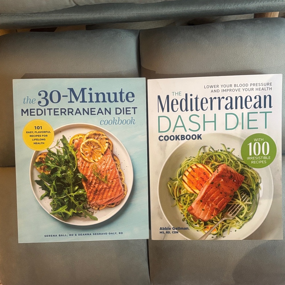 Lot of 2 Mediterranean Diet Cookbooks